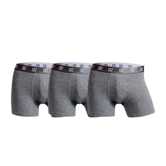 Cristiano Ronaldo CR7 3-Pack Grey Boxer Briefs Men’s Underwear Size Large - Picture 1 of 3